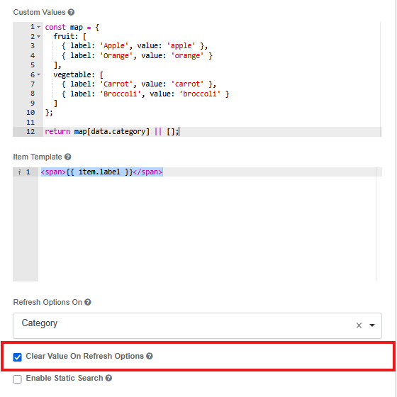 Cascading Dropdown Clear Value On Refresh